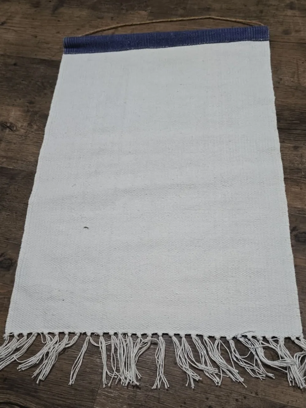 Source Unknown Navy and Cream Anchor Wall Tapestry